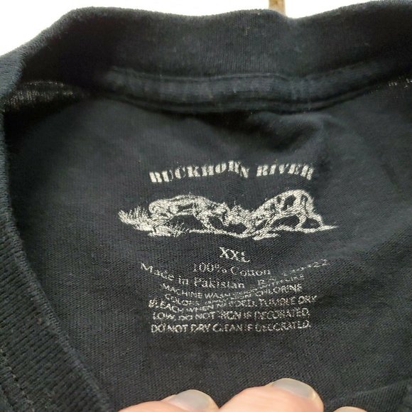 Realtree Hunting Goods Blackhorn River Black Orange T-Shirt XXL Good Condition - Picture 5 of 9